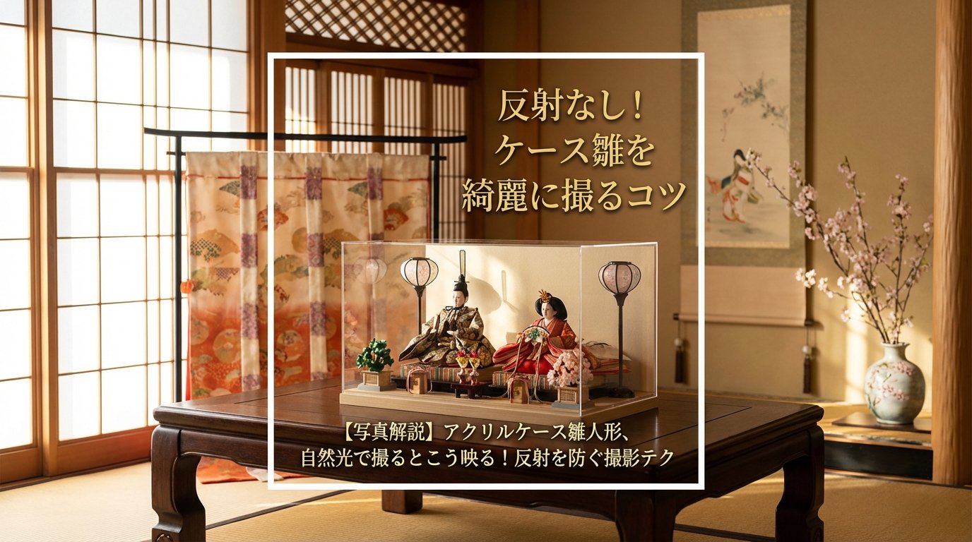 アクリルケース雛人形を綺麗に撮る！反射を防ぐプロの撮影術と自然光活用法