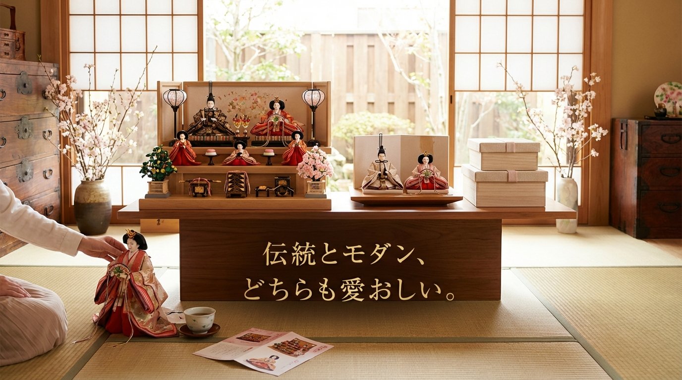 雛人形選びの「実用性」と「伝統」で迷うあなたへ。後悔しない現代の基準とは