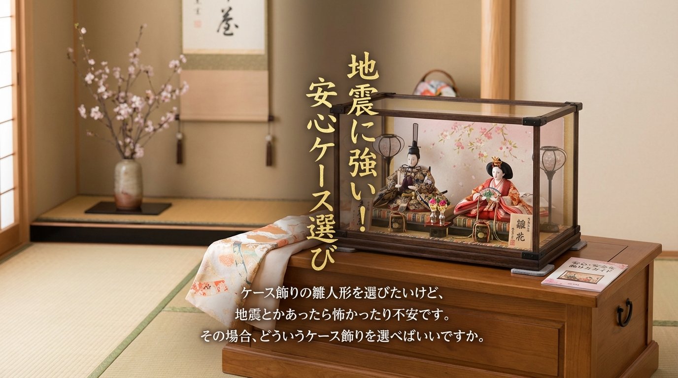 「もしもの時、ガラスが割れたら…」その不安、節句人形アドバイザーが解消します。地震に強いアクリル素材のメリットから、プロが実践する転倒防止テクニックまで、お子様の安全を第一に考えたケース選びをご提案します。