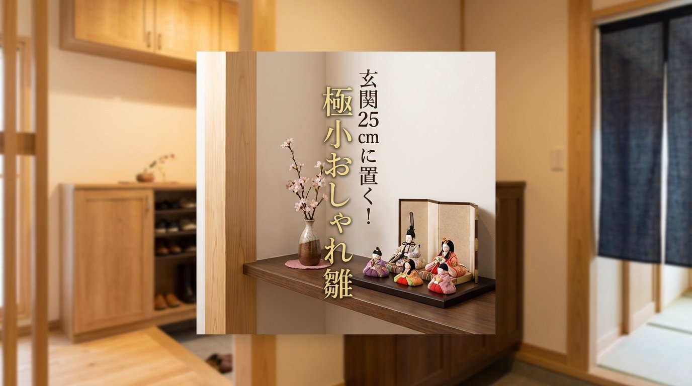 賃貸の玄関棚に！奥行25cmで飾る「限界コンパクト雛」の正解
